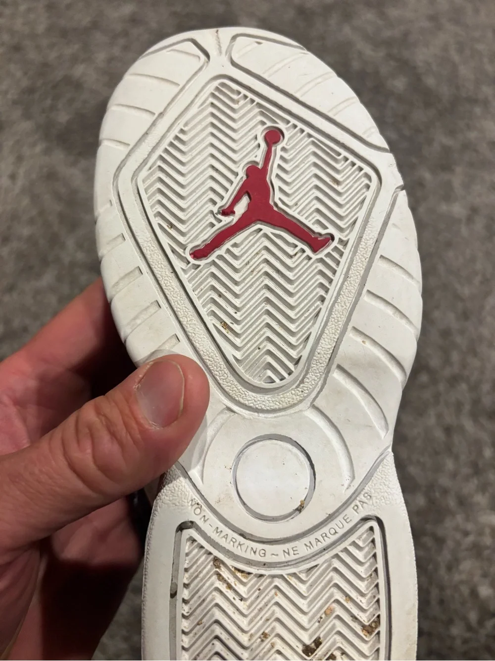 Kids Jordan Black, White & Red High-Top Basketball Shoes